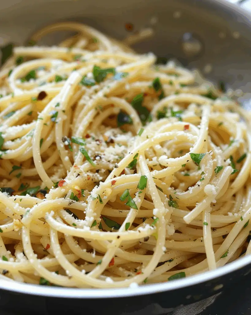 Spaghetti Aglio e Olio (Garlic and Olive Oil Pasta)