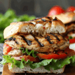 Garlic Butter Lettuce, Tomato & Grilled Chicken Sandwich