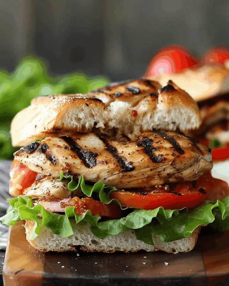 Garlic Butter Lettuce, Tomato & Grilled Chicken Sandwich