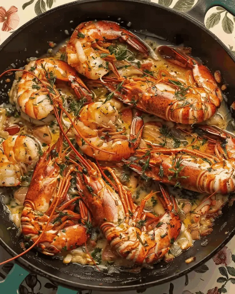 Garlic Butter Lobster Tails in Skillet Bliss