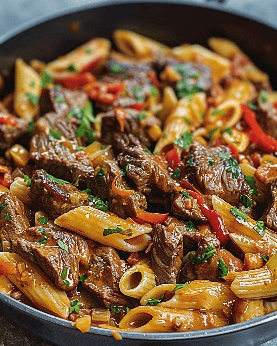 Best One-Pot Zesty Steak Pasta