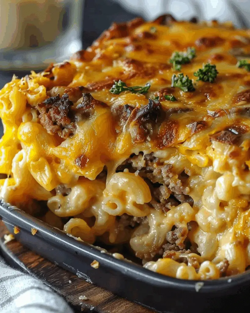 Mac and Cheese Meatloaf Casserole