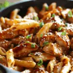 Sticky Honey Soy Chicken Penne Skillet