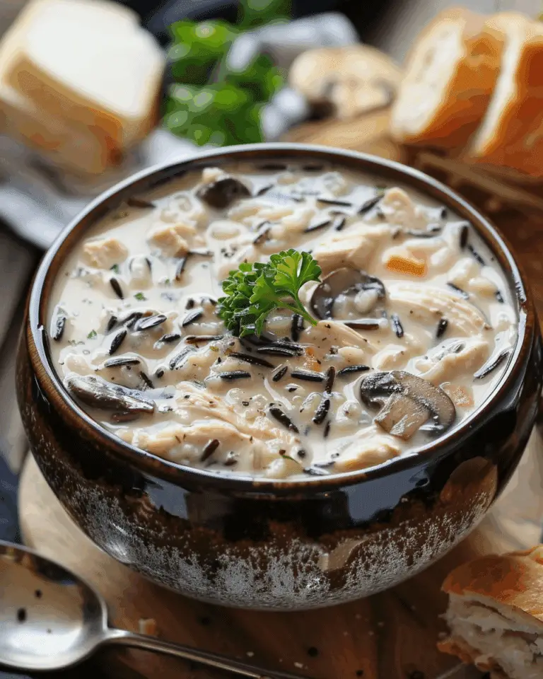 Creamy Mushroom Chicken and Wild Rice Soup Recipe
