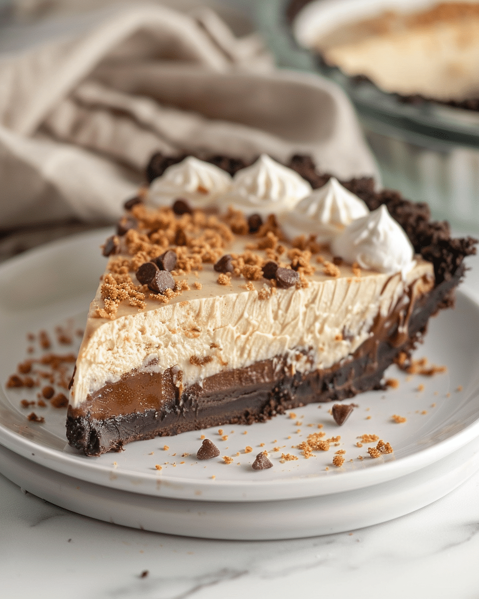 Brownie Bottom Peanut Butter Pie