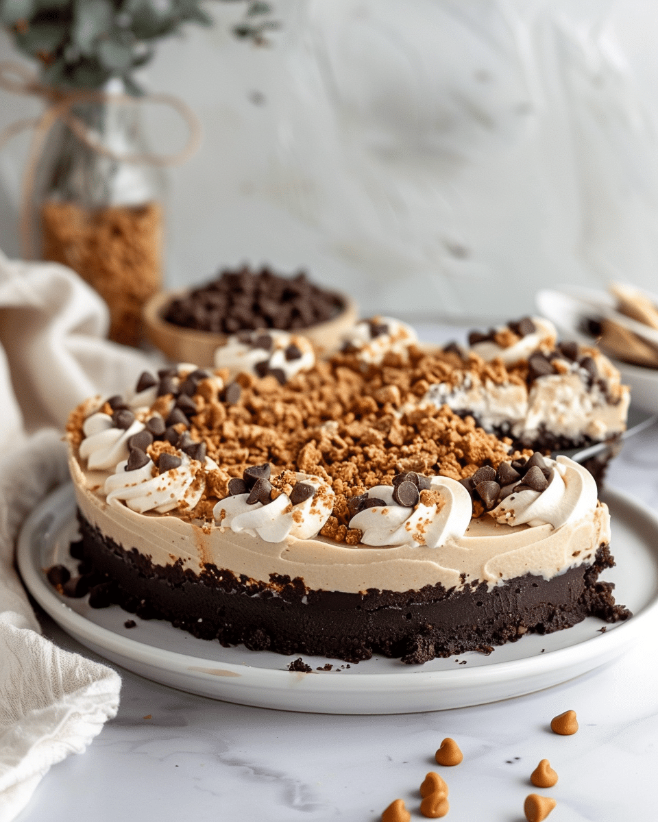 Brownie Bottom Peanut Butter Pie