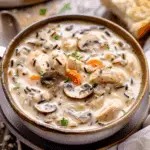 Creamy Mushroom Chicken and Wild Rice Soup