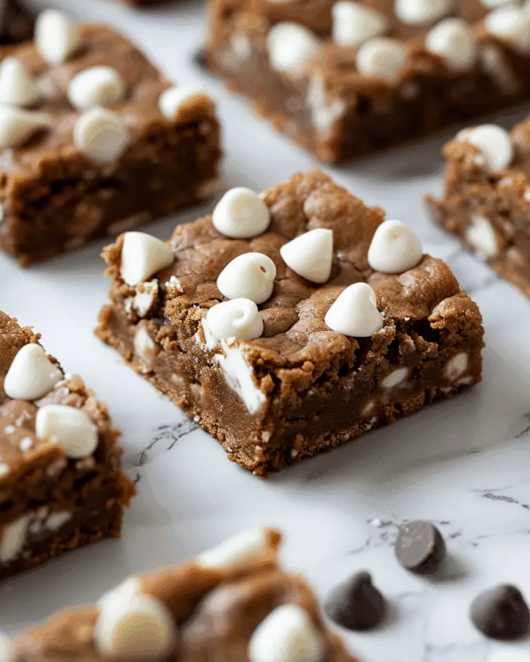 Gingerbread Cookie Bars with White Chocolate Chips