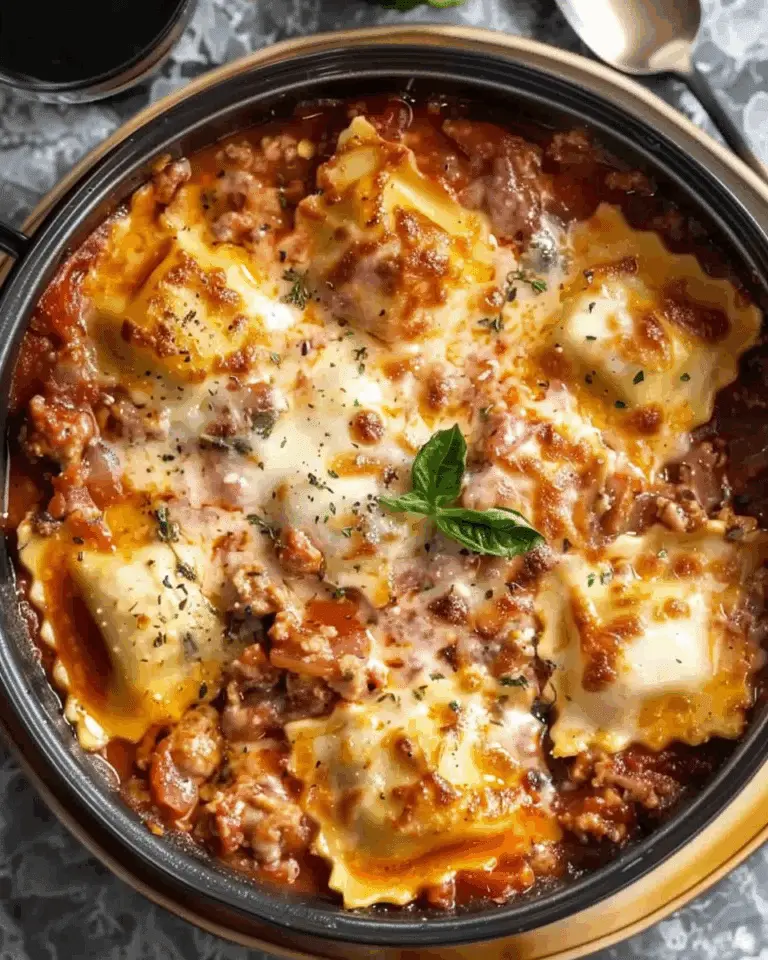 Crockpot Ravioli Lasagna