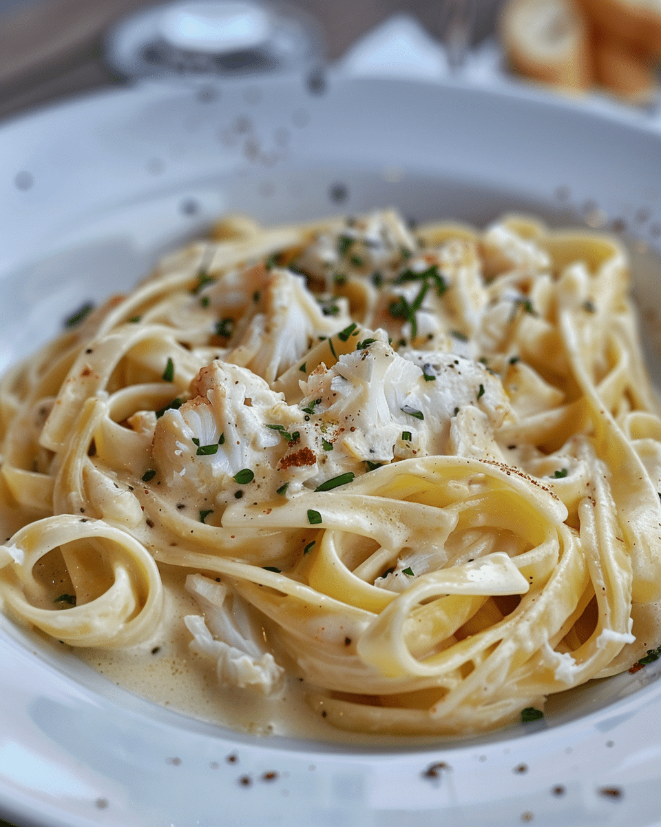 Crab Fettuccine Alfredo