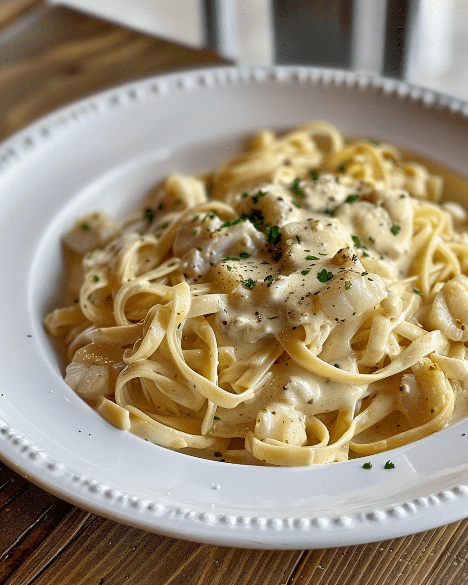 Crab Fettuccine Alfredo