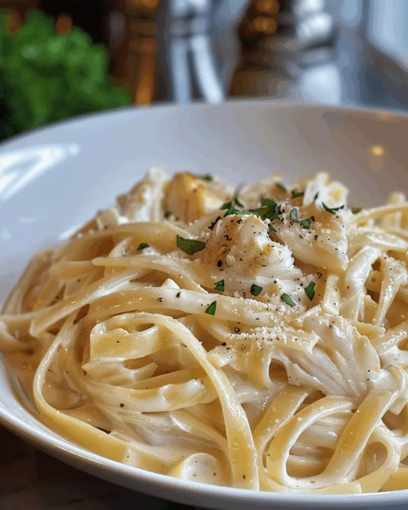 Crab Fettuccine Alfredo