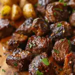 Garlic Butter Steak Bites and Potatoes