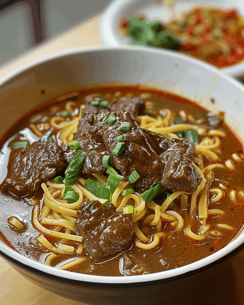 Delicious Satay Beef Noodle Soup Recipe