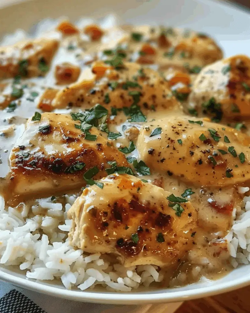 Smothered Chicken and Rice