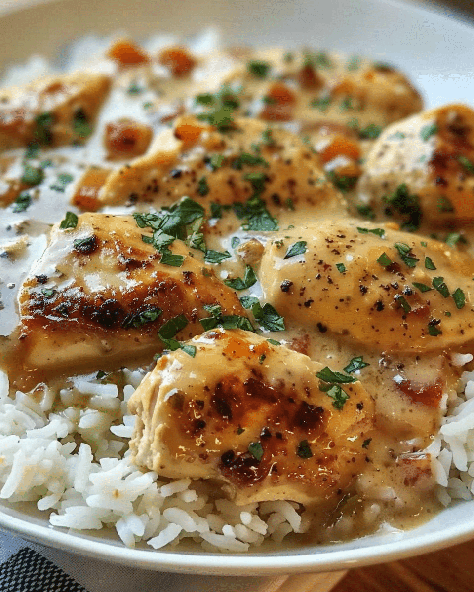 Smothered Chicken and Rice
