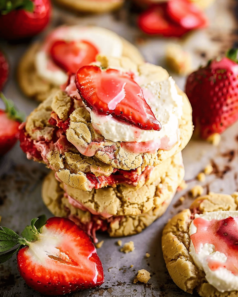 Strawberry Cheesecake Cookies