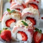 Strawberry Shortcake Sushi Rolls