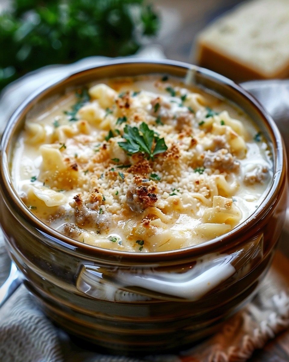 Alfredo Lasagna Soup