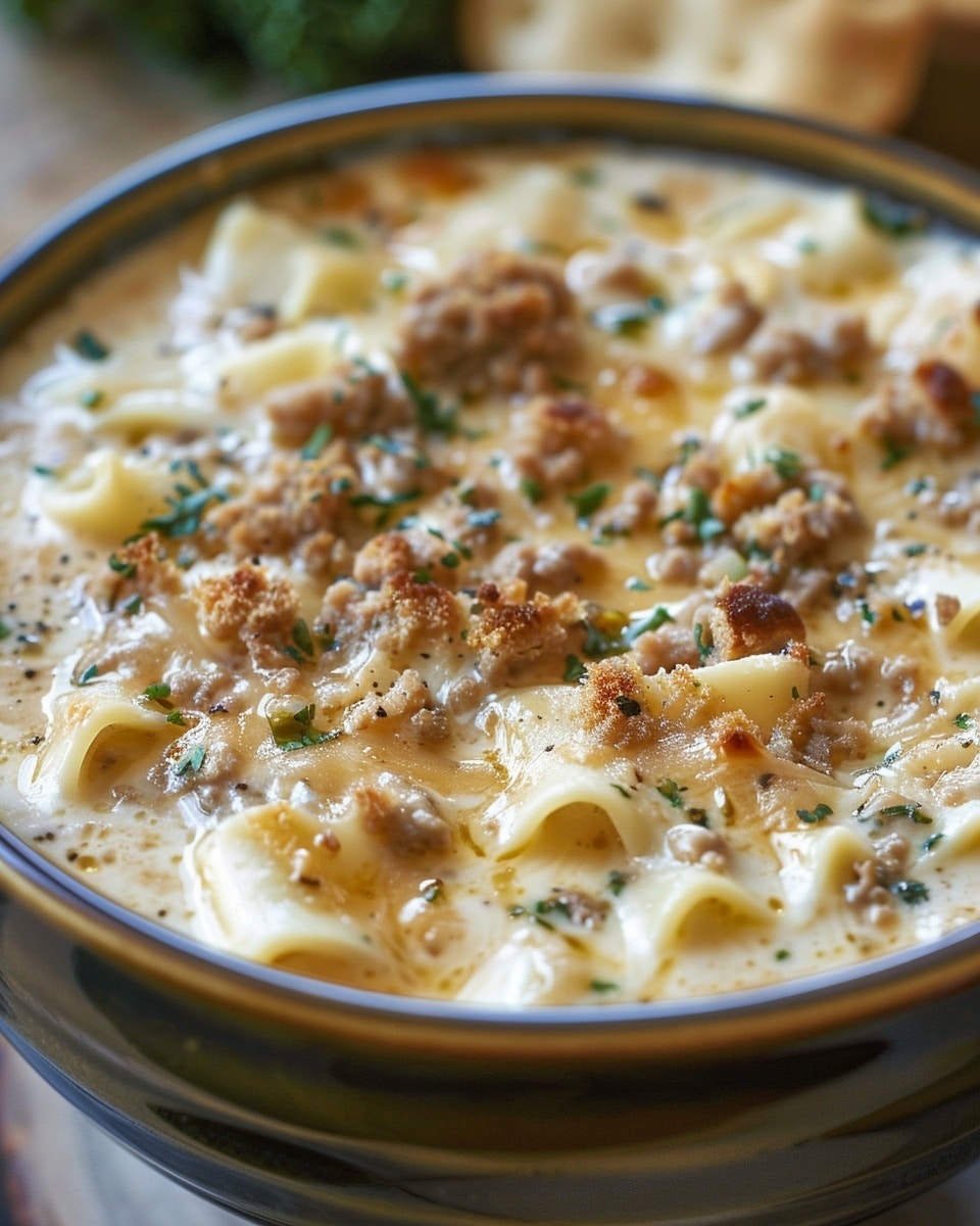 Alfredo Lasagna Soup