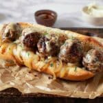 French Onion Meatball Sub