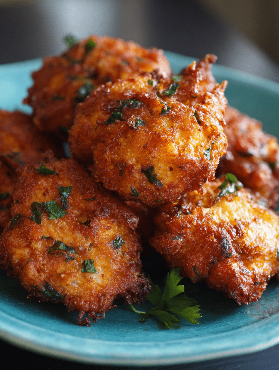 Crispy Cheesy Chicken Fritters