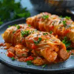 Keto Cajun Shrimp & Sausage Stuffed Cabbage