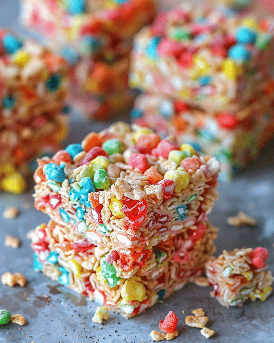 Fruity Pebbles Rice Krispies Treats