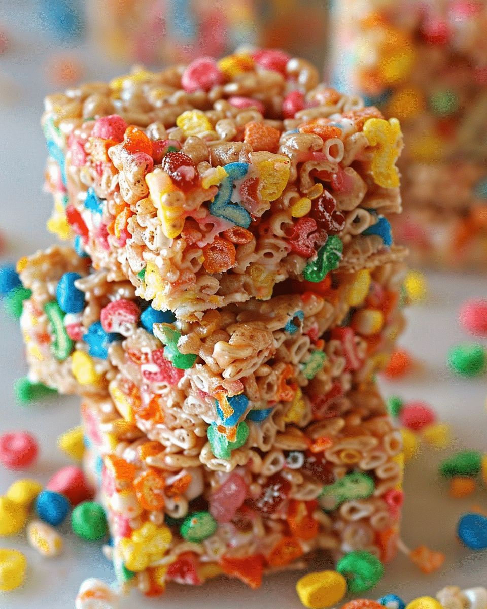 Fruity Pebbles Rice Krispies Treats