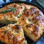 Rustic Garlic Rosemary Skillet Bread