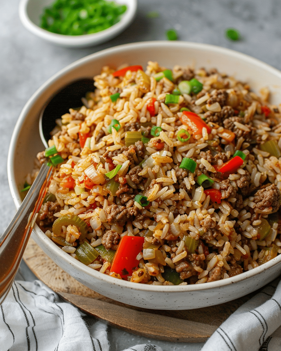 Dirty Rice with Ground Beef