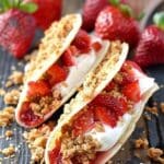 Strawberry Crunch Cheesecake Tacos
