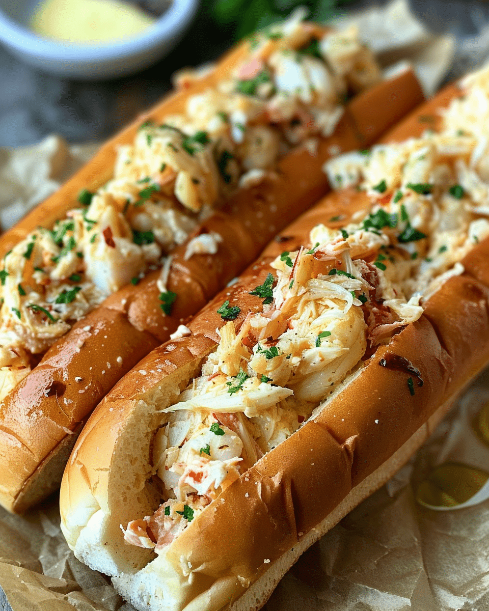 Garlic Butter Crab Rolls
