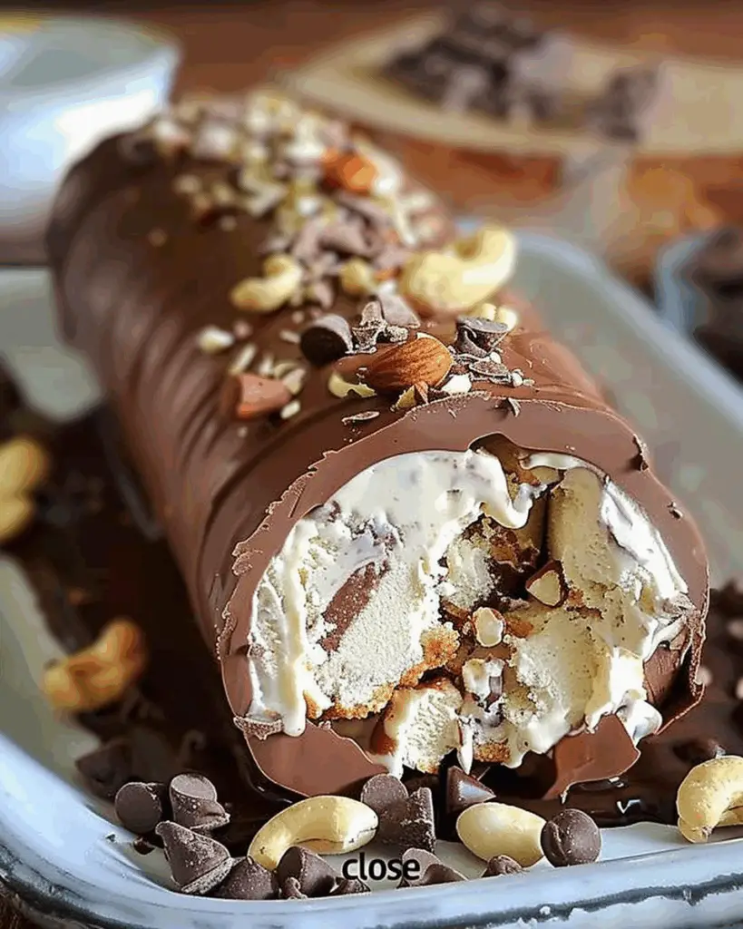 Ice Cream Chocolate Log Recipe
