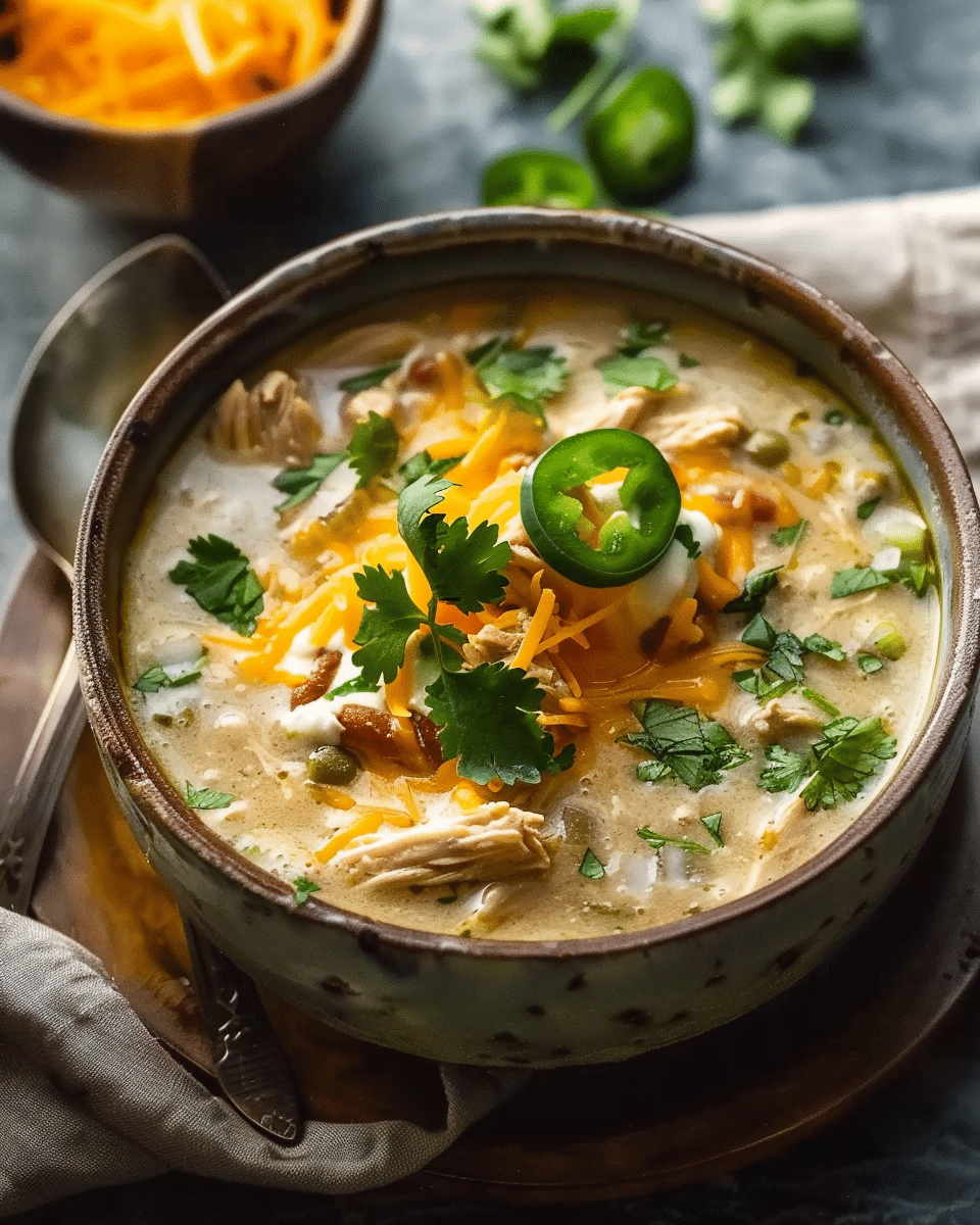 Keto Cream Cheese Chicken Chili
