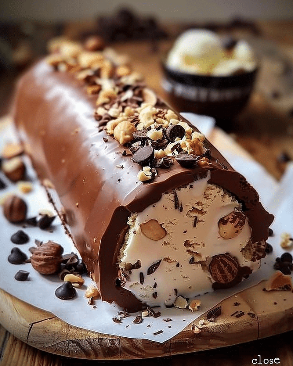 Ice Cream Chocolate Log Recipe