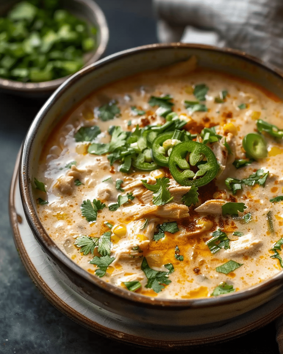 Keto Cream Cheese Chicken Chili