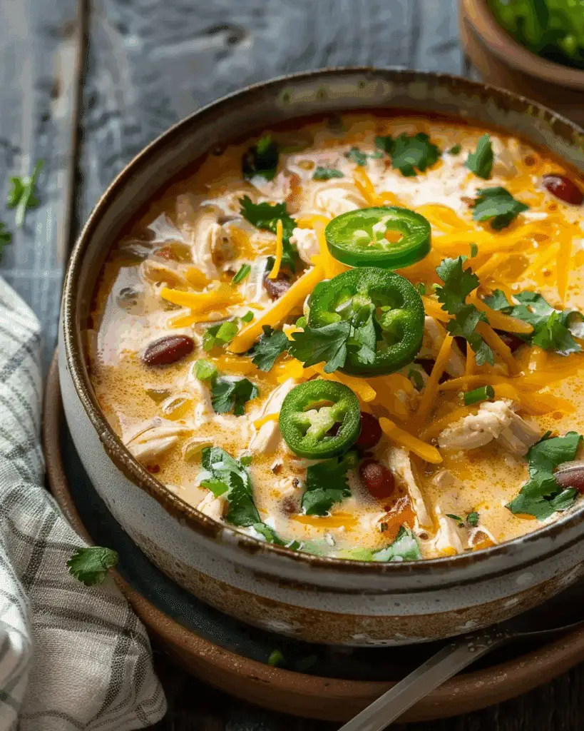 Keto Cream Cheese Chicken Chili