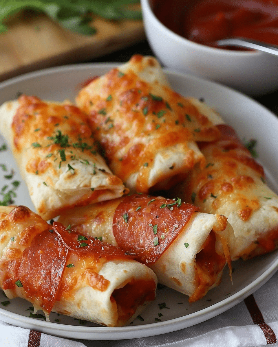 Cheesy Pepperoni Pizza Roll-Ups