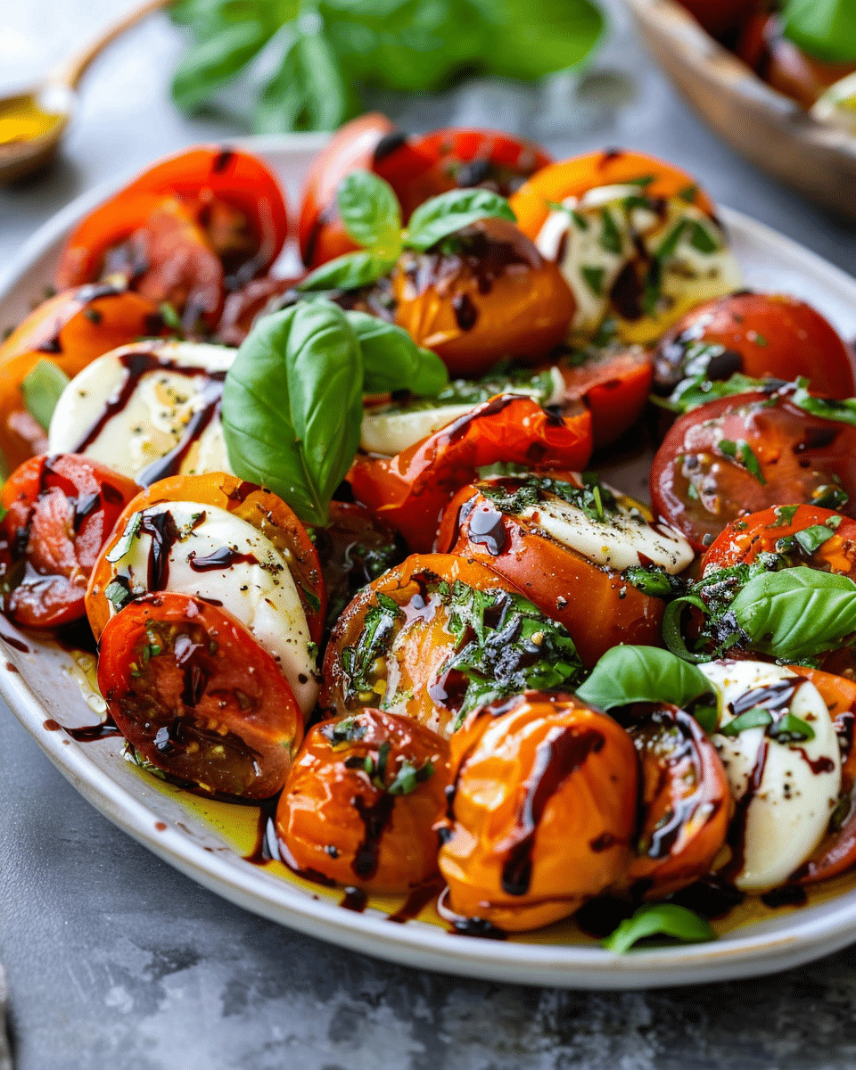 Roasted Tomato Caprese Salad