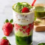 Iced Strawberry Matcha Latte