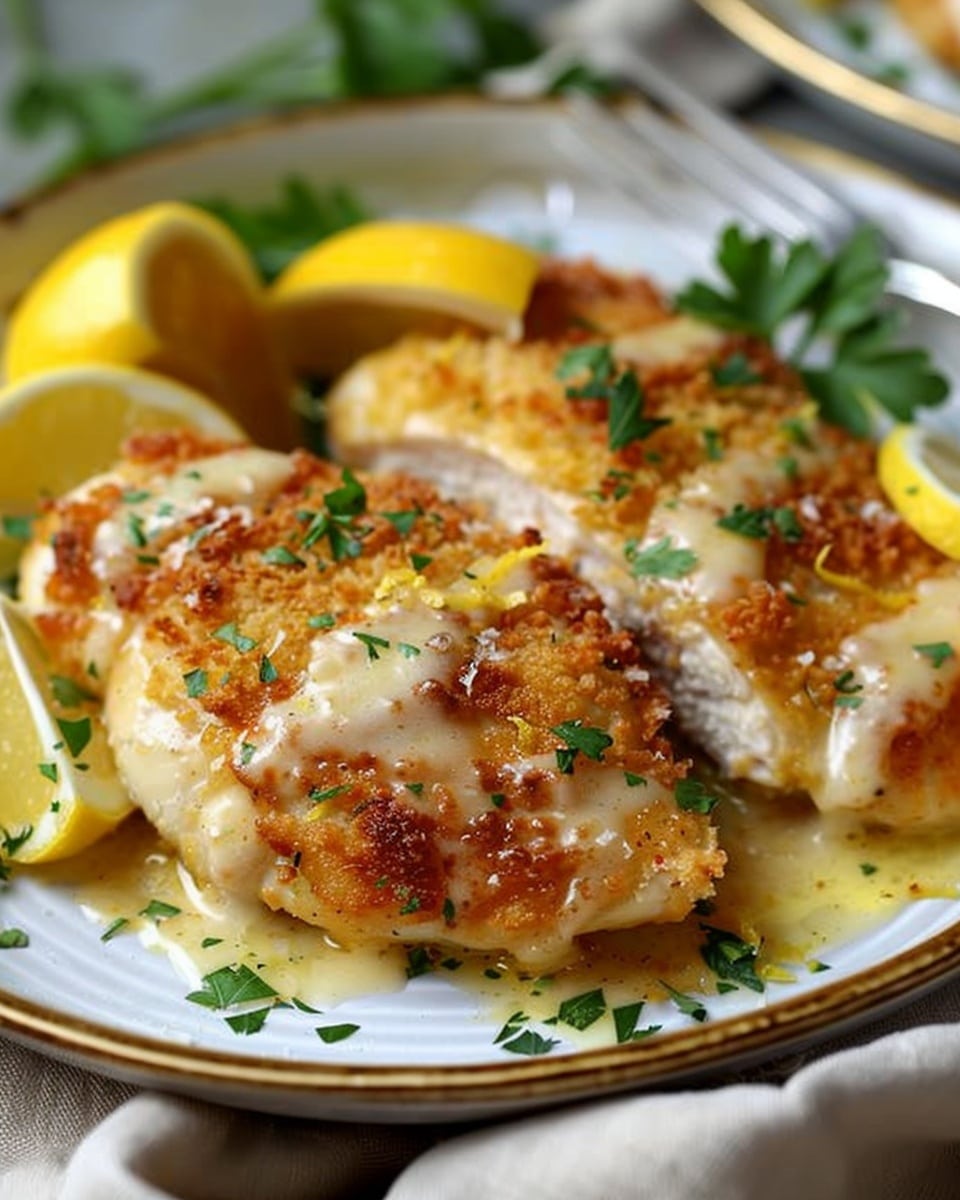 Zesty Lemon Pecorino Crusted Chicken