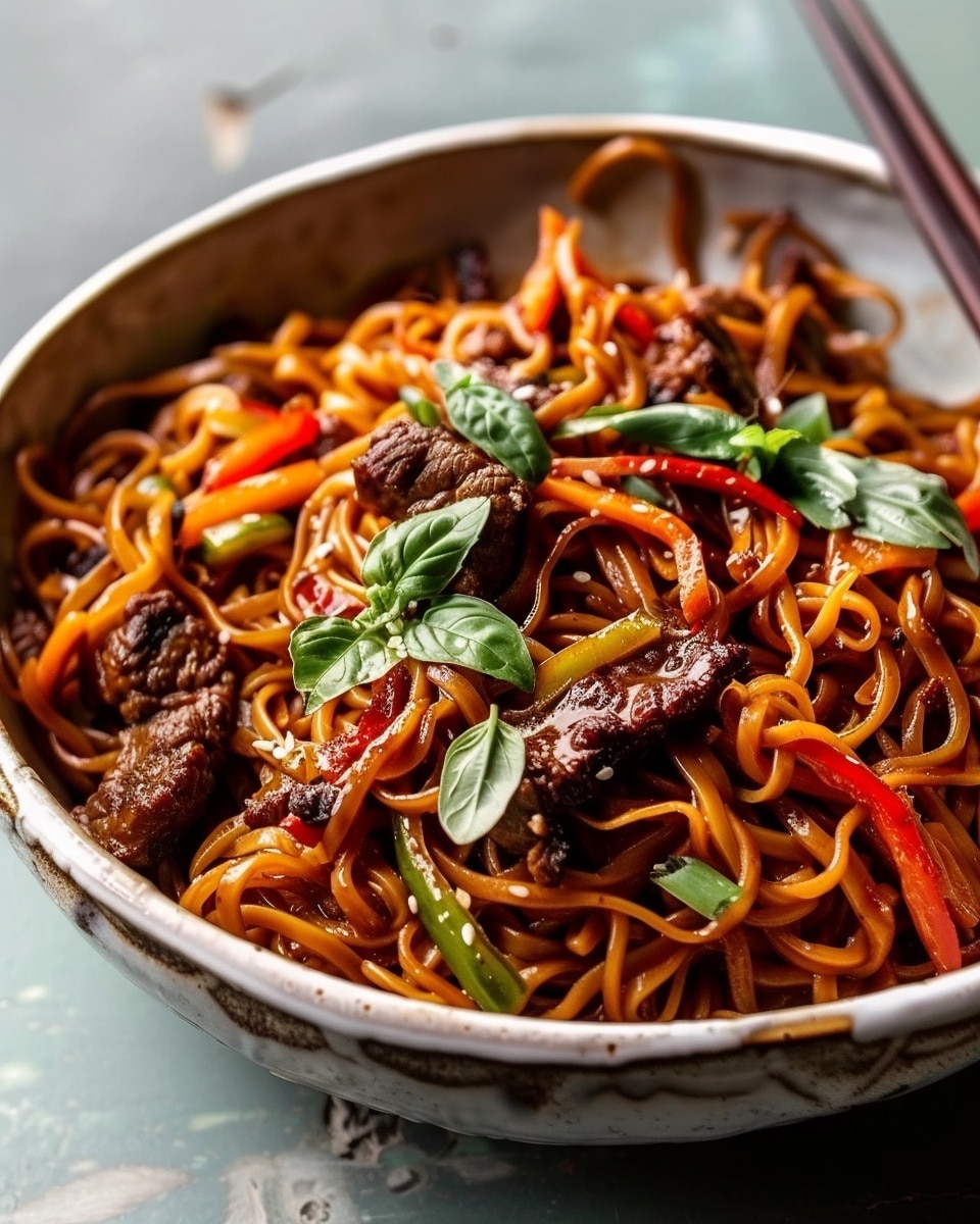 Sticky Beef Noodles