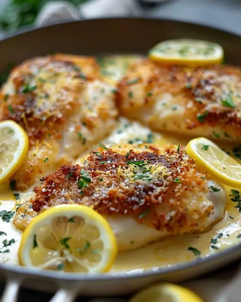 Zesty Lemon Pecorino Crusted Chicken