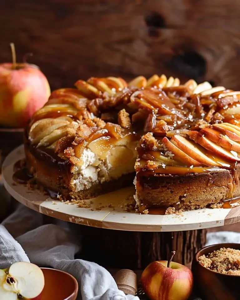 Salted Caramel Apple Pie Cheesecake