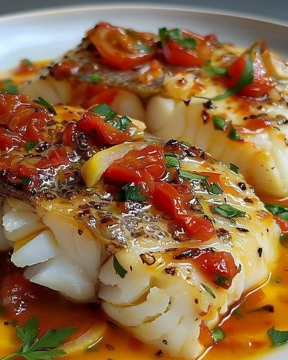 Cod in a Lemon Butter Tomato Sauce