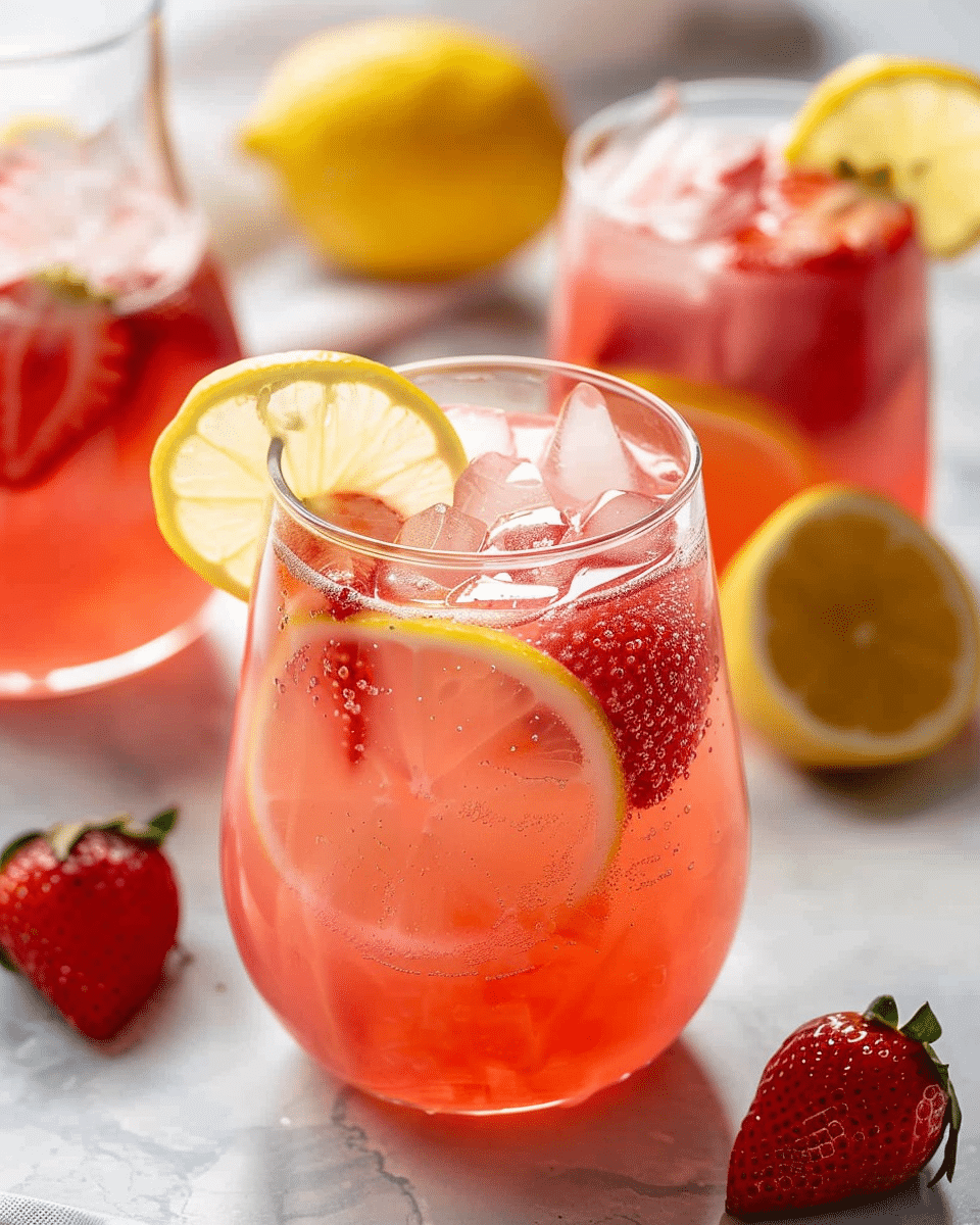 Honey-Sweetened Strawberry Lemonade