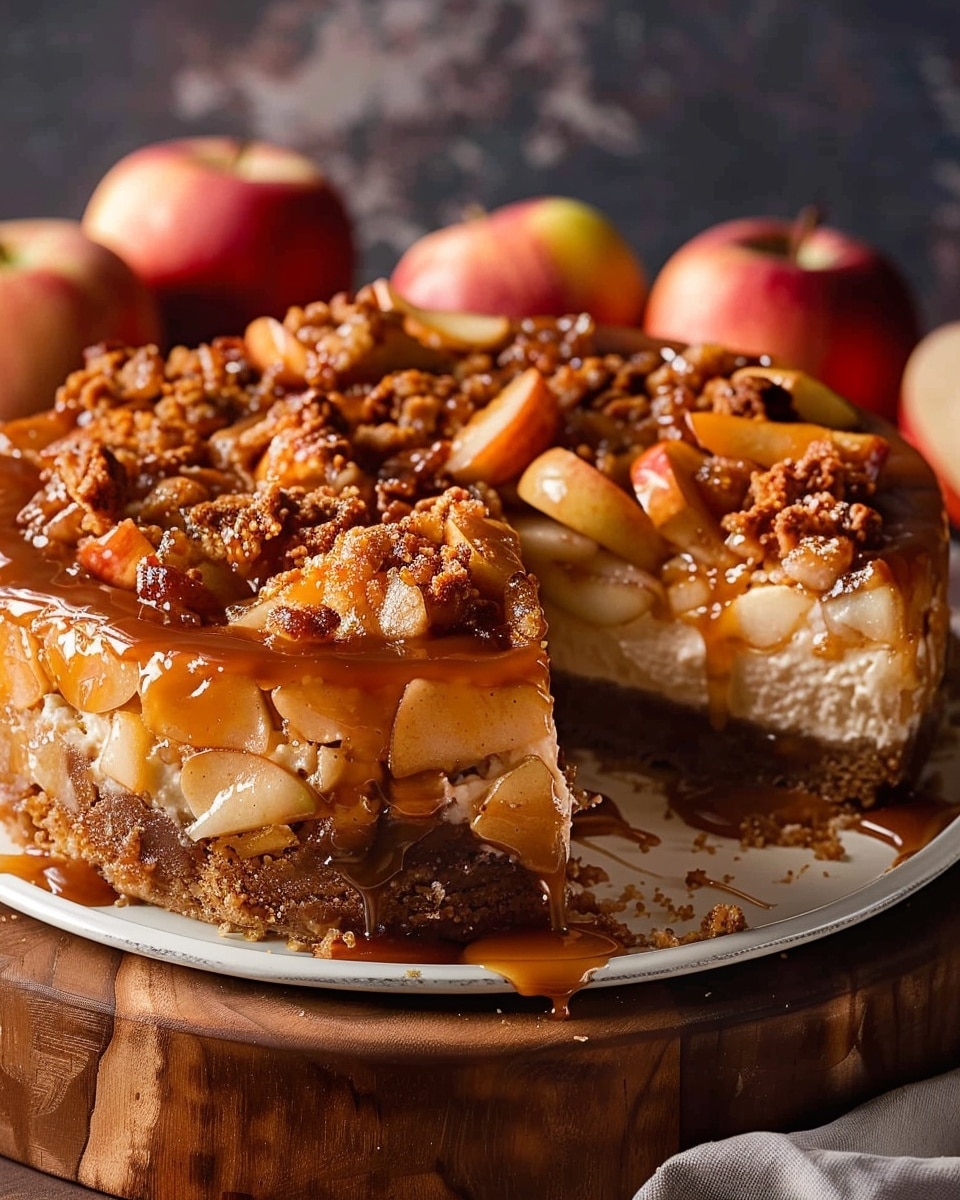 Salted Caramel Apple Pie Cheesecake