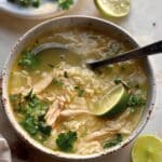 Ginger Lime Chicken and Rice Soup