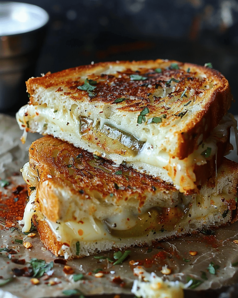 Roasted Jalapeño Popper Grilled Cheese